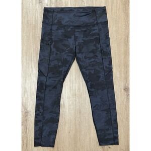 Lululemon Fast Free Tight II 25" Non-Reflective Incognito Camo Multi Grey Sz 10